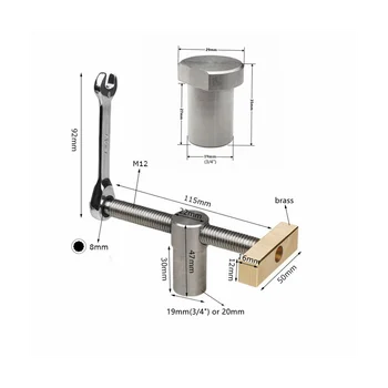 Настольный зажим для деревообработки, Латунный Быстросъемный зажим, Быстрозажимной инструмент и набор для рабочего стола, 19 мм