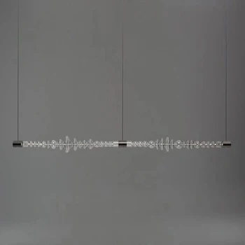 Новая итальянская креативная настольная люстра в форме стеклянной линии, декоративный светильник для выставочного зала, столовой