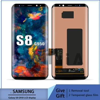 ОРИГИНАЛЬНЫЙ AMOLED S8 ЖК-дисплей с рамкой для SAMSUNG Galaxy S8 G950 G950F Дисплей S8 Сенсорный экран Дигитайзер