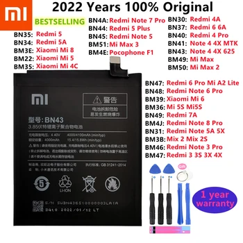 Оригинальный Аккумулятор Для Xiaomi Mi Redmi Note Mix Max 2 3 3S 3X 4 4X 4A 4C 5 5A 5S 5X M5 6 6A Mi6X 7 8 9 MI9 Pro Plus Lite Батареи