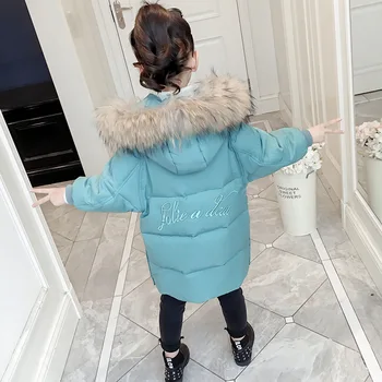 пальто с хлопчатобумажной подкладкой irls, зимняя длинная верхняя одежда 4 5 6 7 8 9 10 11 12 13 14 детская утепленная куртка, детская одежда