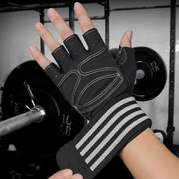 Перчатки для тяжелой атлетики, мужские и женские перчатки для тренировки, перчатки для занятий в тренажерном зале со штангой, перчатки для фитнеса с поддержкой запястья для тренировок Cossfit, защита
