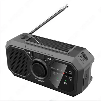 Портативное AM FM-радио На Солнечной Энергии, Ручное радио, светодиодный Фонарик, Многофункциональное радио, 2000 мАч, Аварийный сигнал SOS, FM-приемник