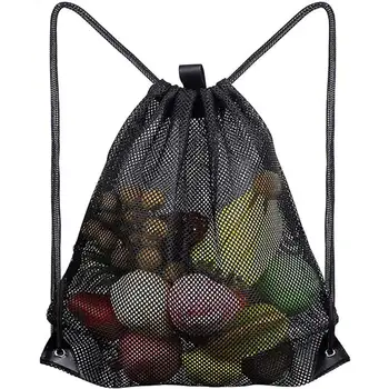 Портативный Сетчатый рюкзак на шнурке, сумки, Многофункциональная Вентилируемая сумка для футбольного мяча, хранения спортивного инвентаря для спортзала, пляжных игрушек