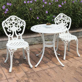продается полностью алюминиевая садовая мебель, железный обеденный набор из 3 шт., 2 стула со столом для балкона, бассейна, двора, веранды в любую погоду