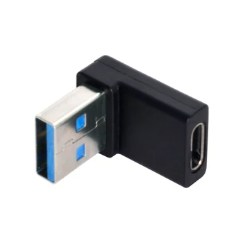 Разъем USB-C Type C под углом 90 градусов вниз к USB 3.0 A Адаптер для передачи данных для настольного ноутбука