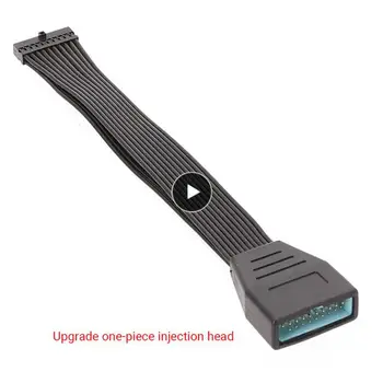 Разъем для подключения материнской платы USB Удлинитель Плоская Кабельная лента 19pin 20pin Черный Адаптер Usb3.0 Соединительный кабель Usb3.0 15 см