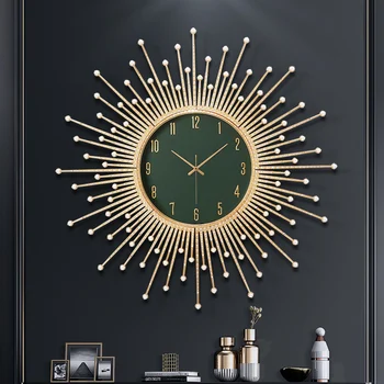 Роскошные Золотые настенные часы Современные Часы Настенный домашний декор Подвесные Скандинавские Настенные наклейки Watche Декор гостиной Horloge