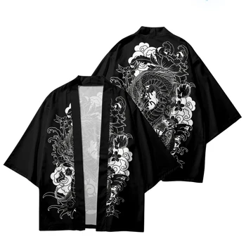 Рубашка-кимоно Гавайская рубашка Мужская одежда Свободная и Дышащая Мужская Повседневная одежда для отдыха Японская одежда Пальто