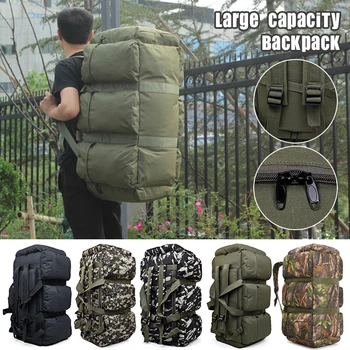 Сверхемкая 90-литровая Прочная сумка для багажа, Тактический Водонепроницаемый Большой Рюкзак на плечо, Дорожные сумки, Снаряжение для кемпинга, сумка для палатки