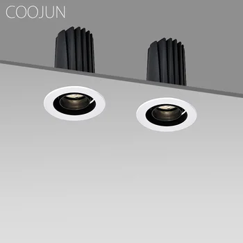 Светодиодный Встраиваемый мини-прожектор COOJUN мощностью 12 Вт, потолочный светильник с глубоким антибликовым покрытием, светильник для дома, магазина, отеля, офиса, внутреннего освещения