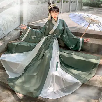 Традиционное Женское платье Hanfu с вышивкой, Сценический костюм в древнекитайском стиле, Красивые Танцевальные Наряды принцессы Hanfu Originale