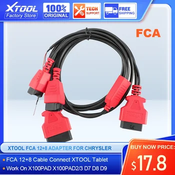 Универсальный кабель XTOOL FCA 12 + 8 для Chrysler/Для Dodge/Для Jeep Работает с D7/D8/D9/D9PRO/IK618/IP616/IP819/X100 MAX/A80pro