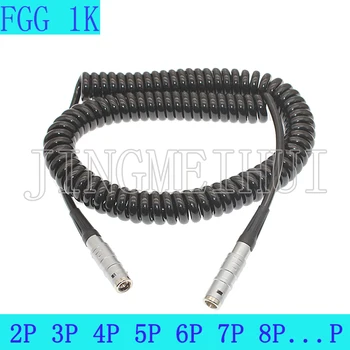 Штекерная пружинная линия FGG.1K со многими контактами, водонепроницаемая, с растягивающимся кабелем длиной 1 м (длиной до 2,5 м) Для передачи аудио-видеоданных